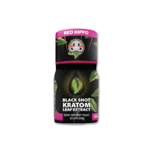 Red Hippo Black Shot - Premium Kratom Energy Drink (0.5L)